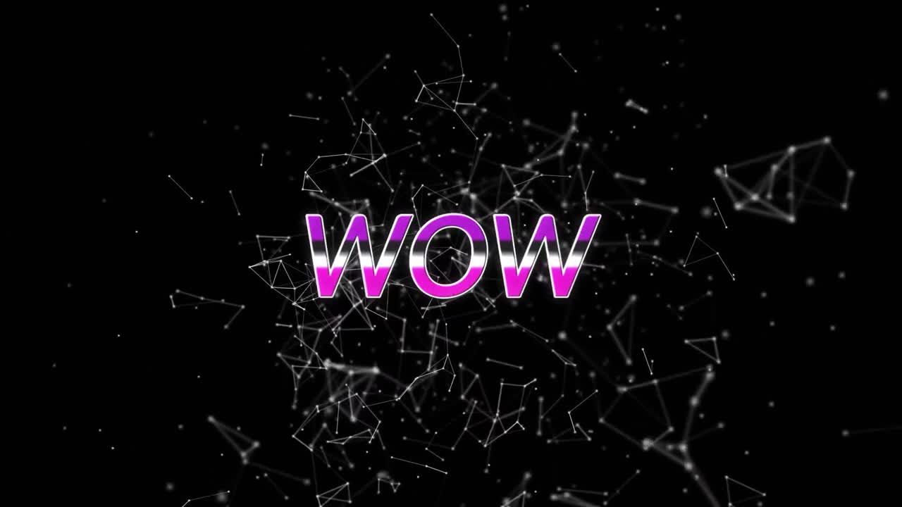 별자리로 디지털 추상 공간에서 와우의 애니메이션