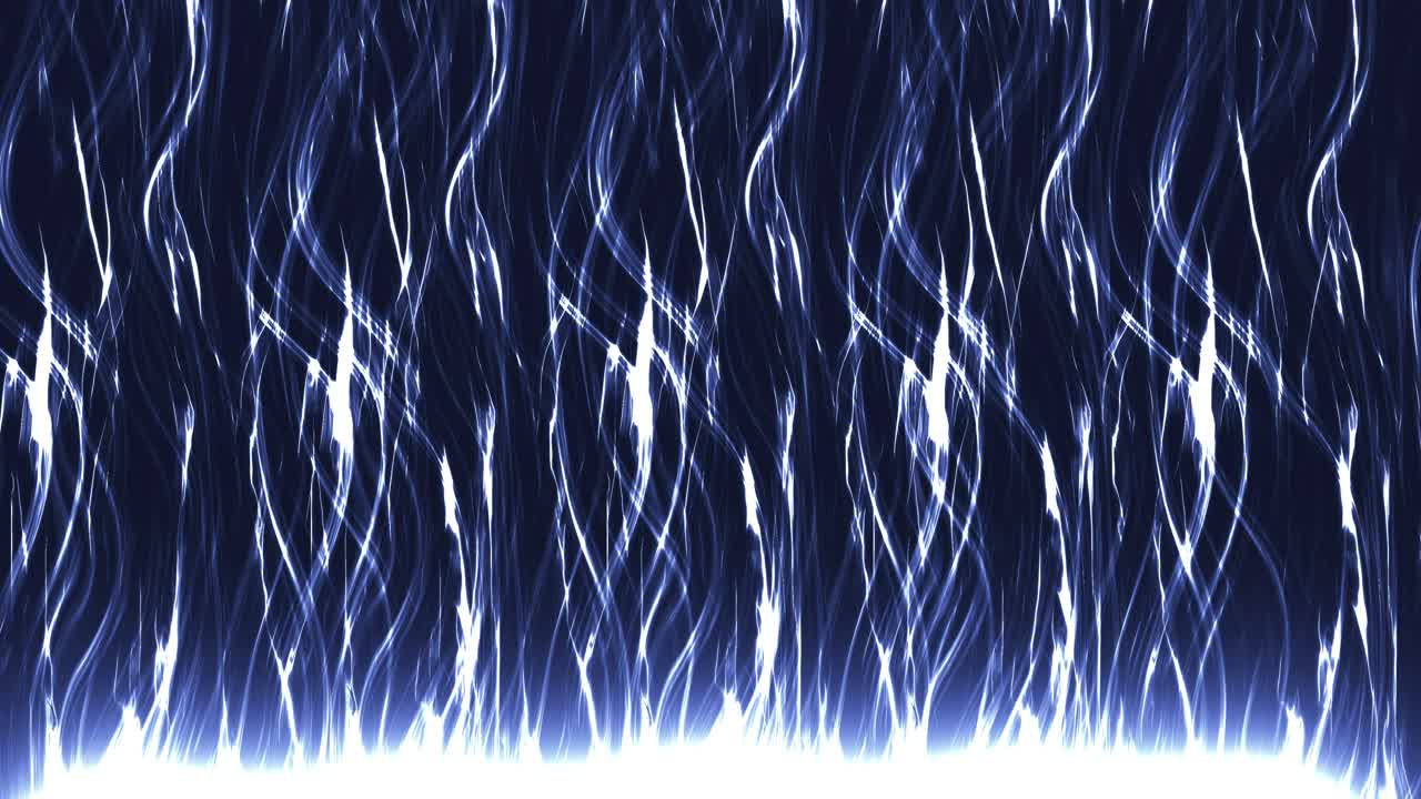 Linee Energetiche Astratte Blu e Bianche che Scorreono verso l'Alto