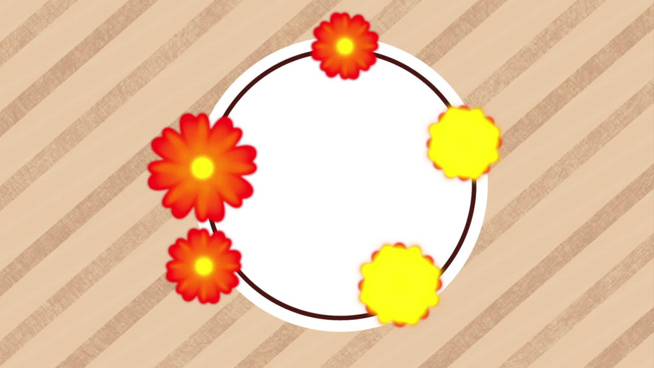 꽃 장식 디자인, 비디오 애니메이션 hd1080