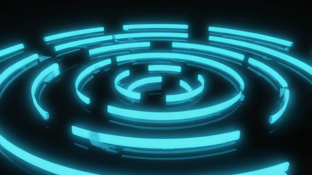 Abstract Glowing Maze
