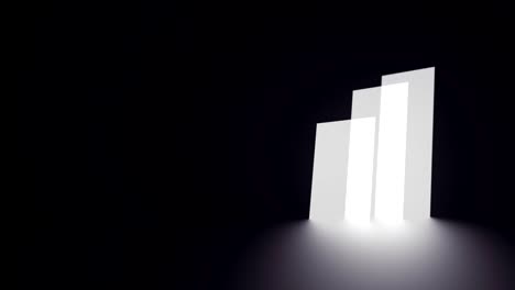 abstract 3d rendering of a pillars of light