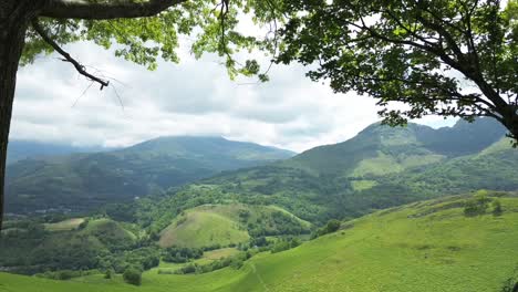 Üppige-Landschaft-Am-Fuße-Der-Pyrenäen-In-Der-Nähe-Von-Lourdes