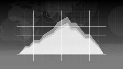 precios de las acciones en movimiento contra el mapa de la tierra