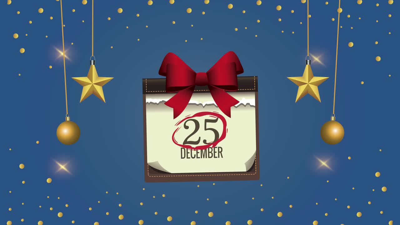 animazione di buon natale con calendario
