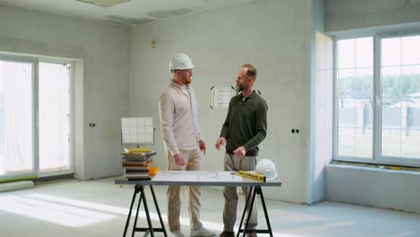 reunión de planificación de la construcción