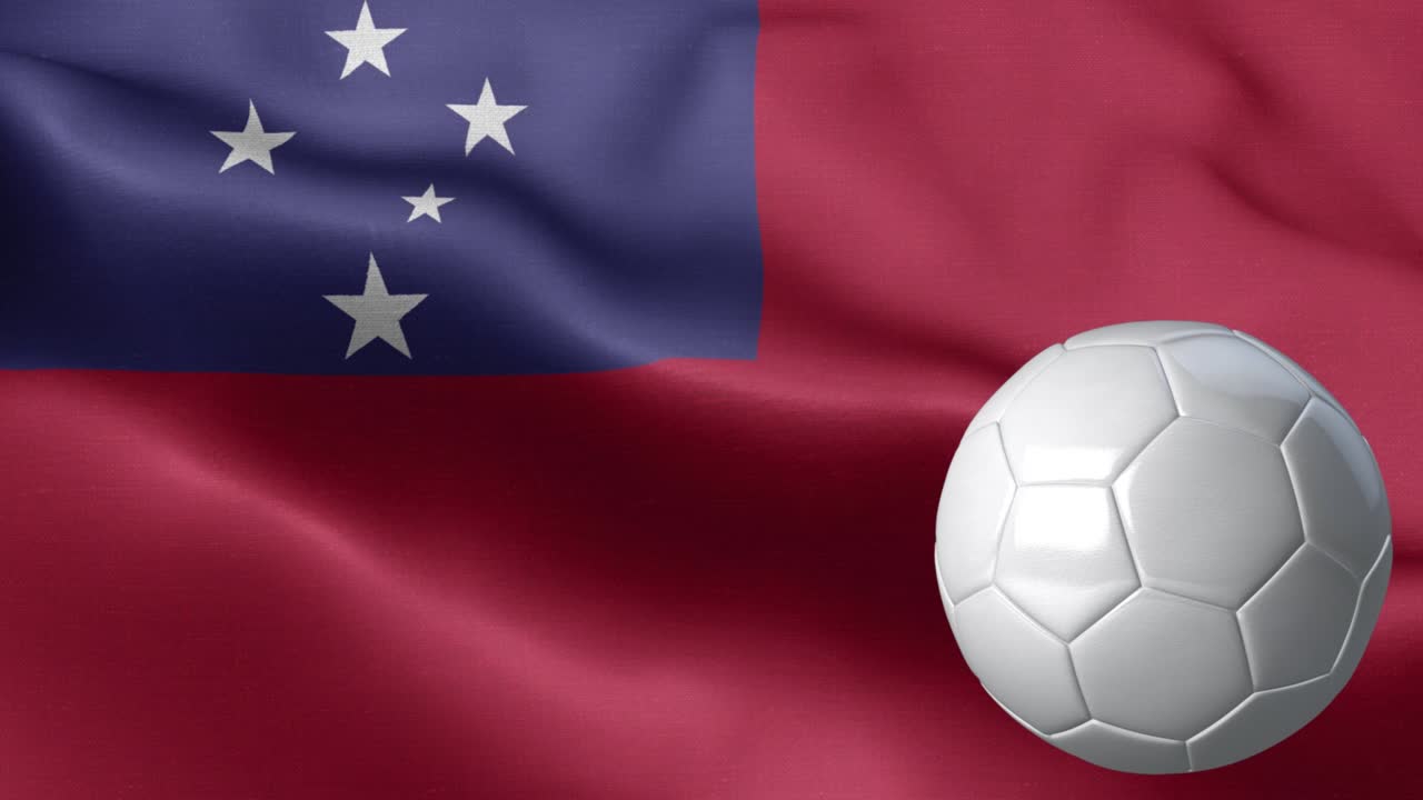 사모아의 발과 축구공 - 사모아 발 높은 세부 사항 - 국가 발 사모아 파동 패턴 루프 가능한 요소