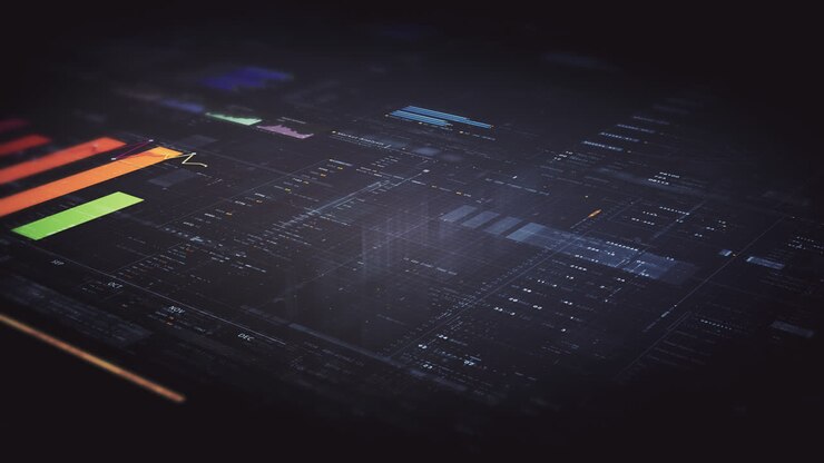 Dynamic data visuals for business info graphics, animated charts, and data-driven insights for a business meeting mock-up. Explore the world of trading, stock exchanges, and crypto