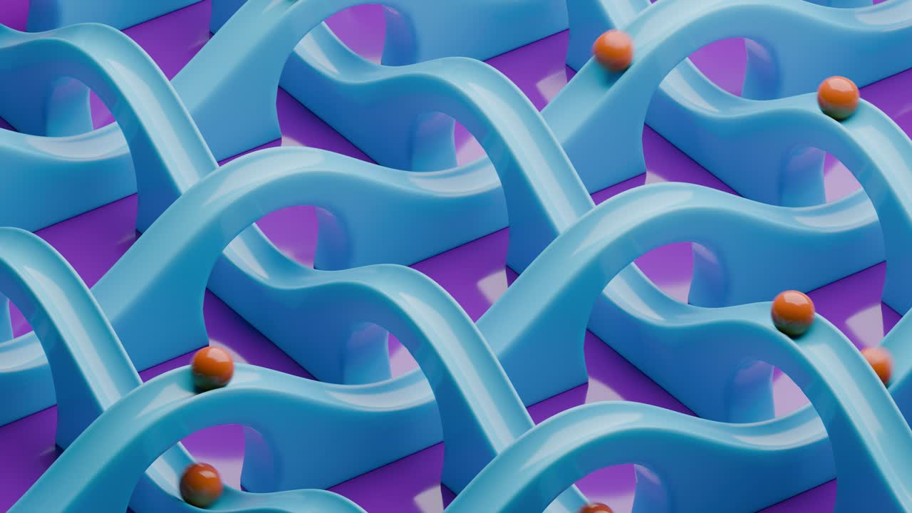 Abstract 3D Geometric Maze Pattern