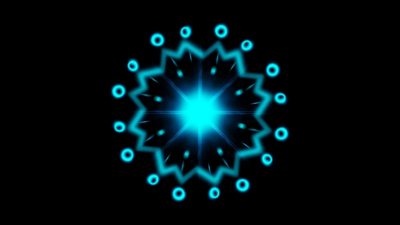 Abstract LED flashing light background, mandala art