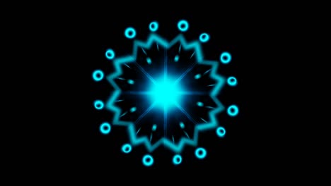 abstract led flashing light background, mandala art
