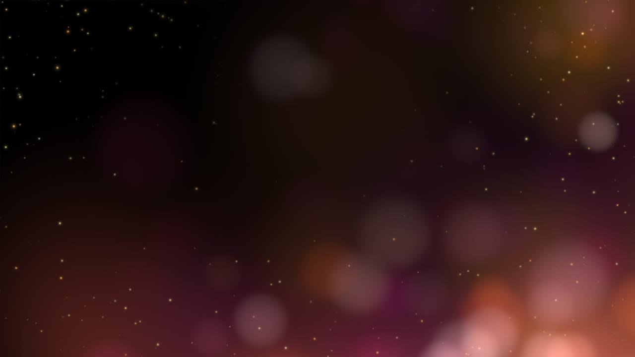 Fly purple round bokeh on black background