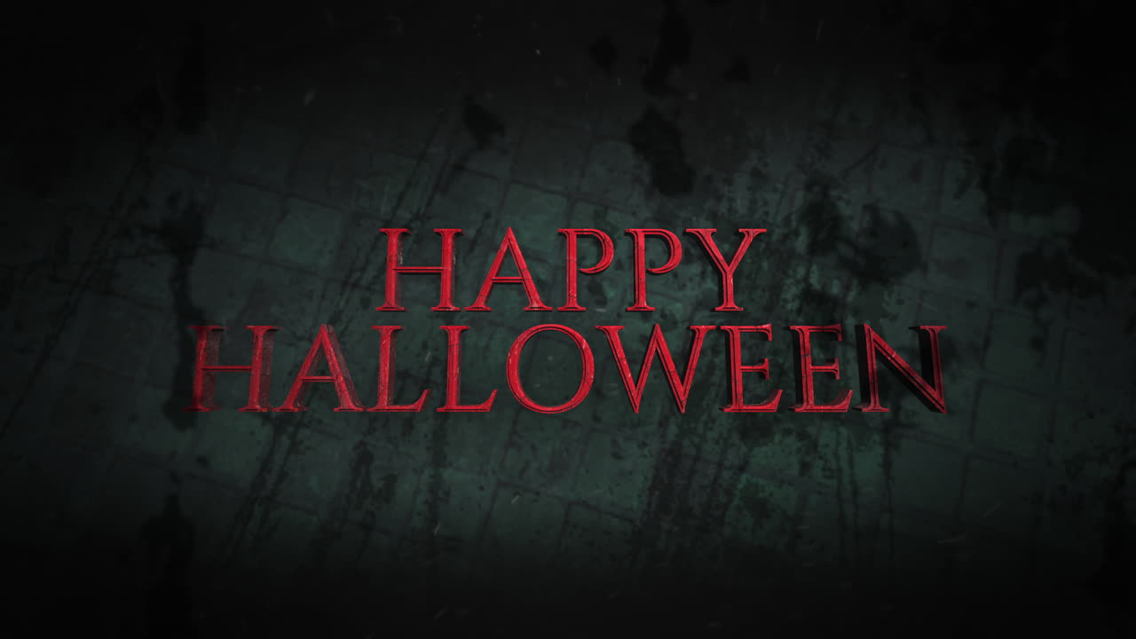 feliz halloween en la pared oscura del grunge 1