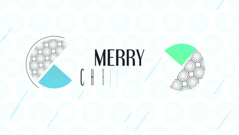 Merry-Christmas-with-hexagons-pattern-and-blue-lines