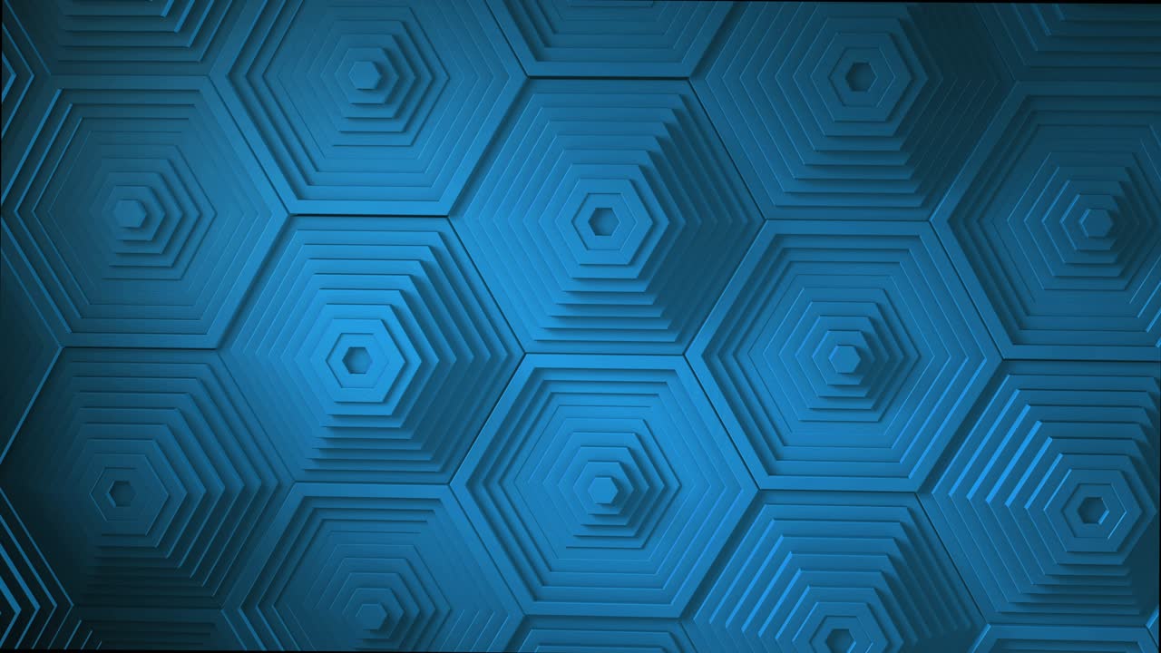 Blue minimalism. A mosaic surface with moving black triangles. Abstract geometric background. Cells. Wave. Loop animation. 4K. 3d. Animation for a business presentation
