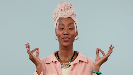 lotus, meditation and black woman
