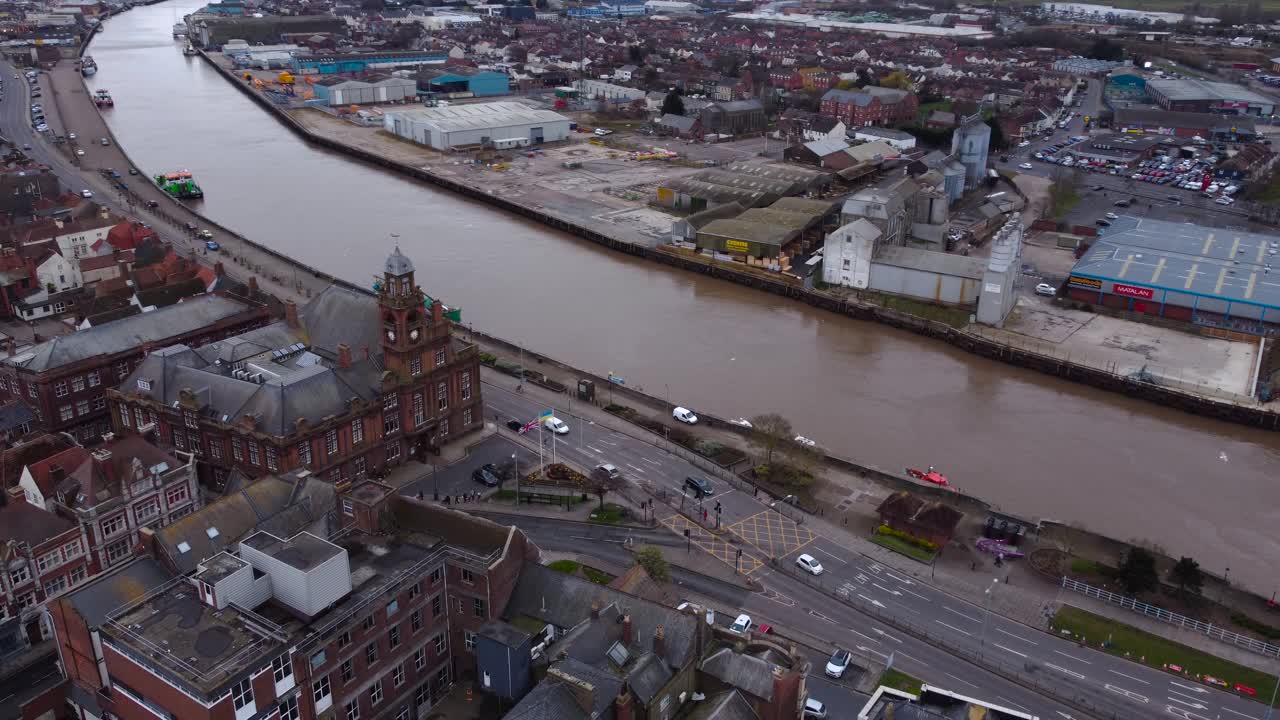그레이트 야머스 포트 노퍽 영국 공중 영상