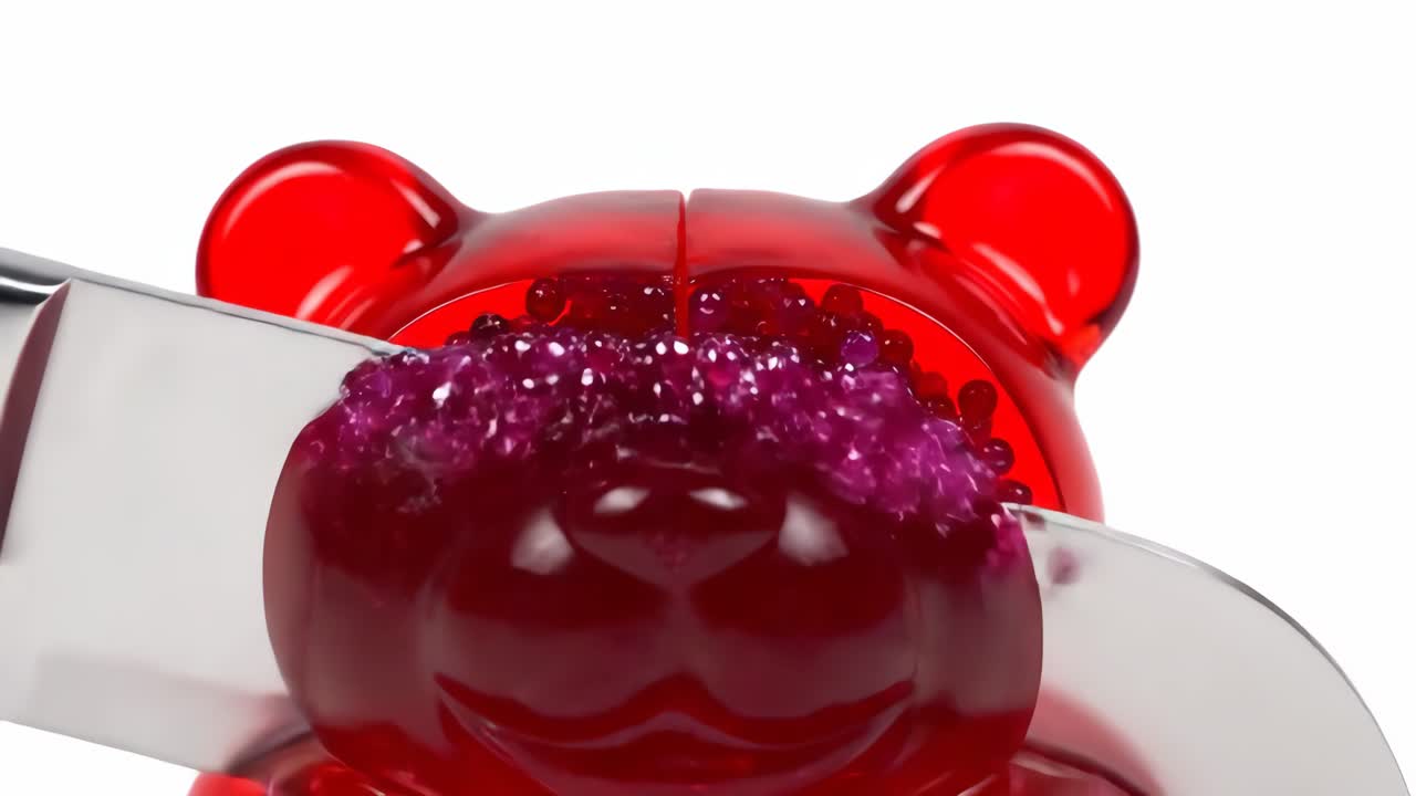 Gummy Bear Cut in Half