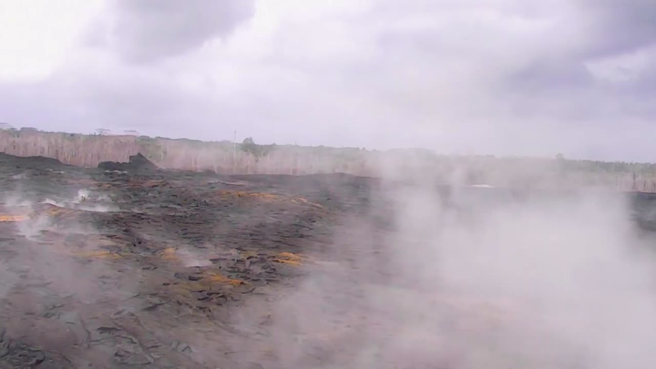 활성 k_lauea 화산 하와이 2018 위의 공중