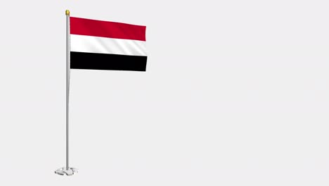 loop video of yemen flag  fluttering in the wind, slow motion video of 4k , with alpha channel