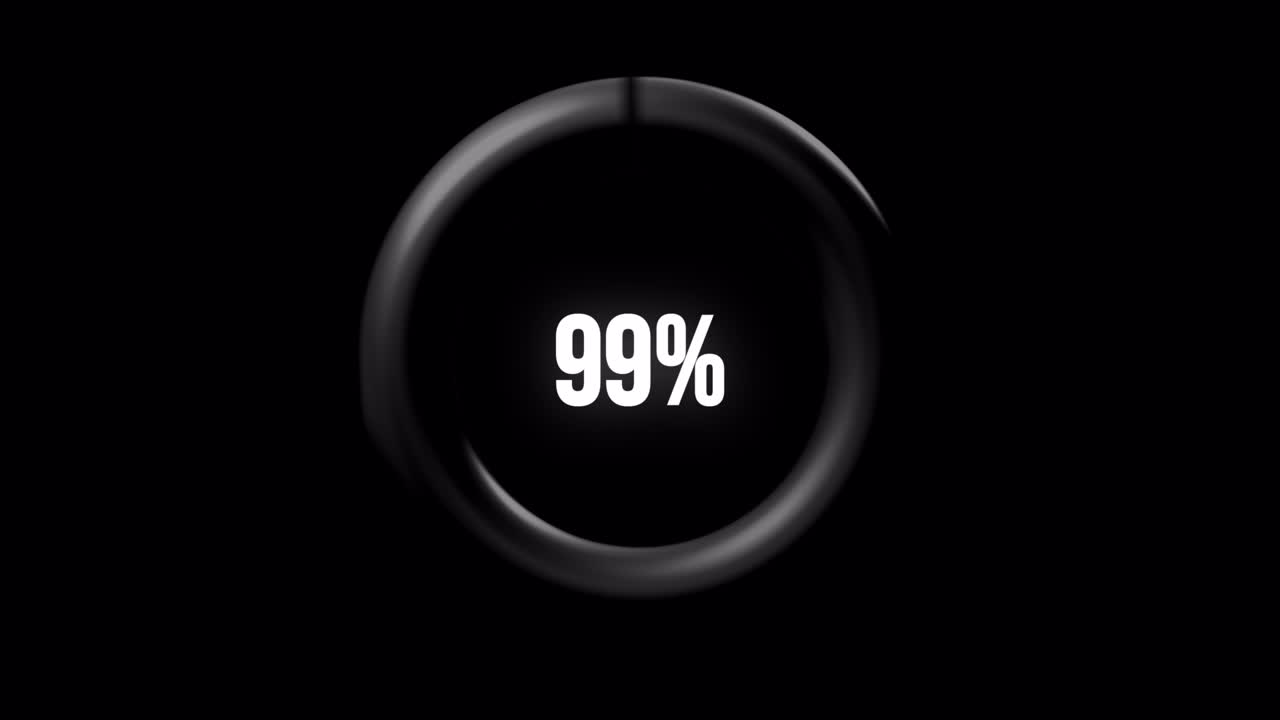 99% ninety-nine percent motion in black 4k