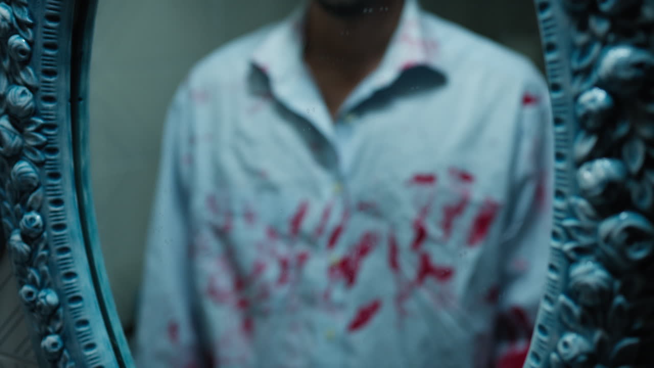 Man Writes Help on Bathroom Mirror on Halloween Horror Night