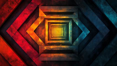 colorful geometric tunnel illusion