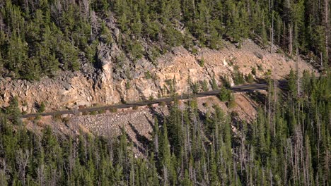 aerial view of scenic byway in the rocky mountain national park, colorado, united states of america