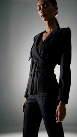 stylish women in suits: studio and office fashion