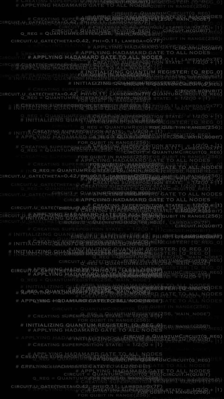 Hochkontrastreiche monochrome Version von Quantencode, konzipiert zur Verwendung als Luma-Matte oder Overlay. Perfekt zum Hinzufügen von Textur und technischer Komplexität zu bestehenden Videos über Mischmodi.