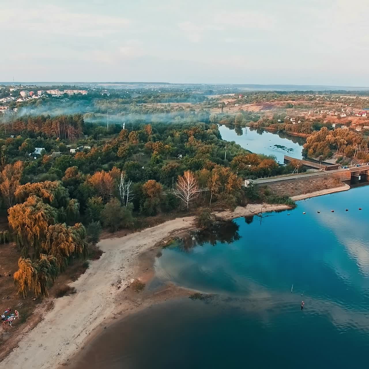 River And Stone Coast Background