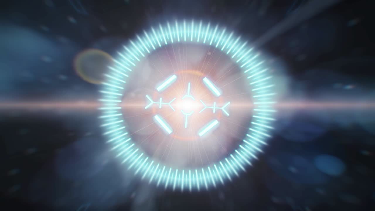 아나모프 하이라이트의 배경으로 표적의 2d hud 애니메이션