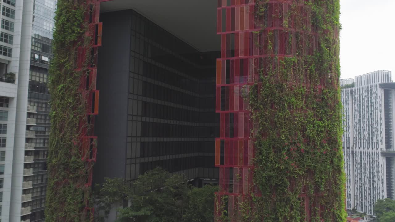 Modern building with vertical garden
