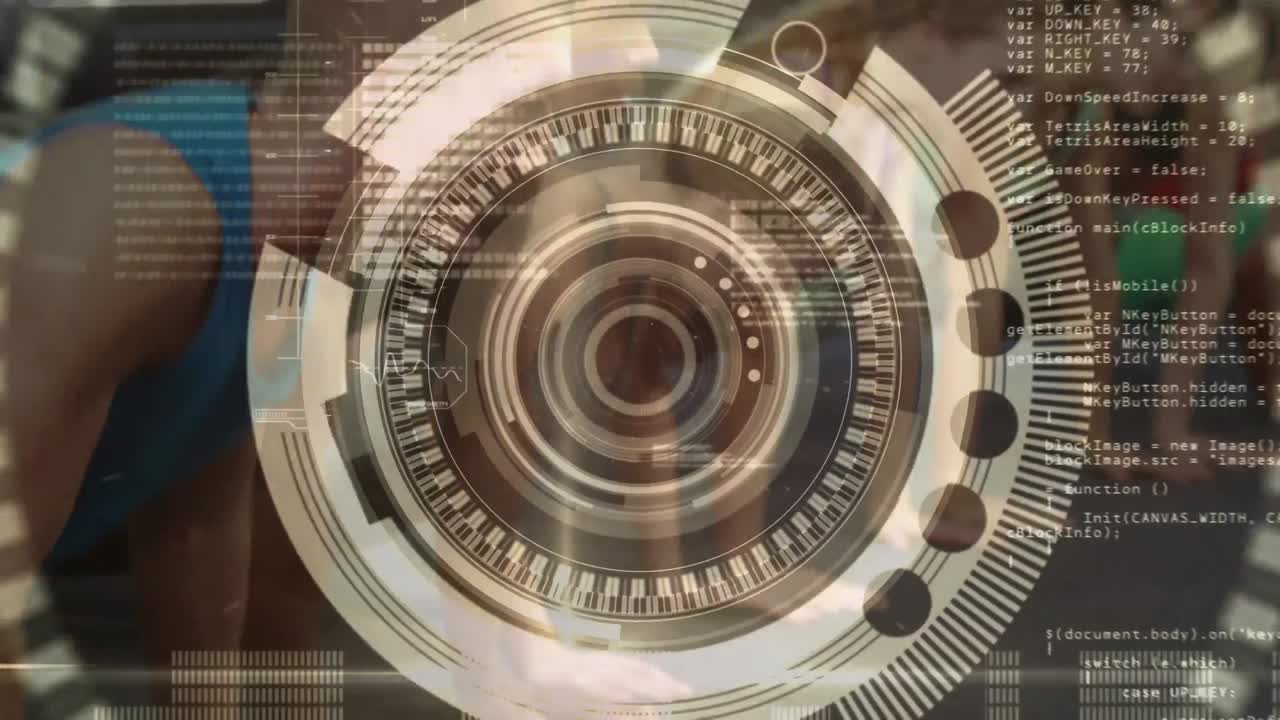 운동 하는 사람 들 을 스캔 하는 범위 의 애니메이션