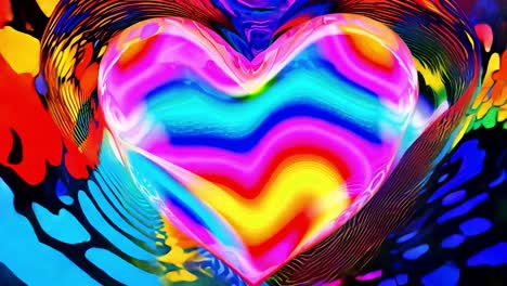 abstract rainbow heart