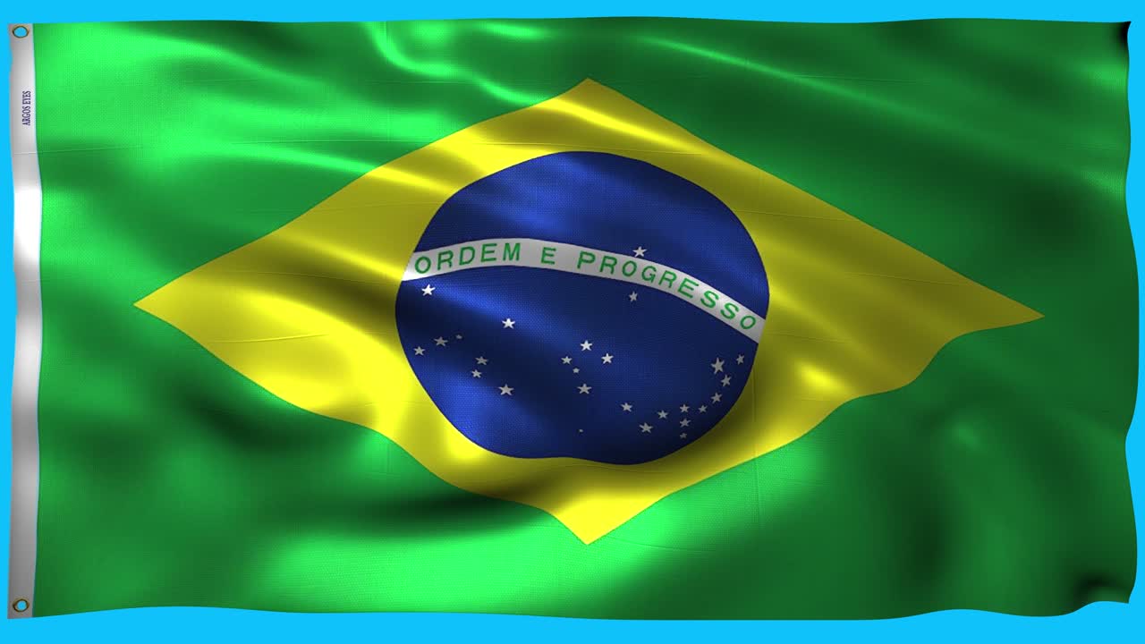 bandera de brasil, pantalla verde - pantalla azul
