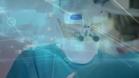 animación de la red de conexiones entre diversos médicos y médicas