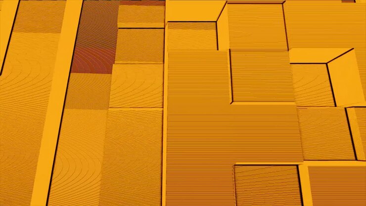 Abstract Geometric Orange Blocks