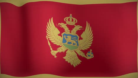 animation of waving flag of montenegro