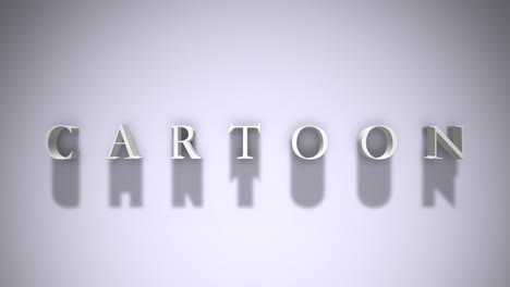 cartoon text animation on white background