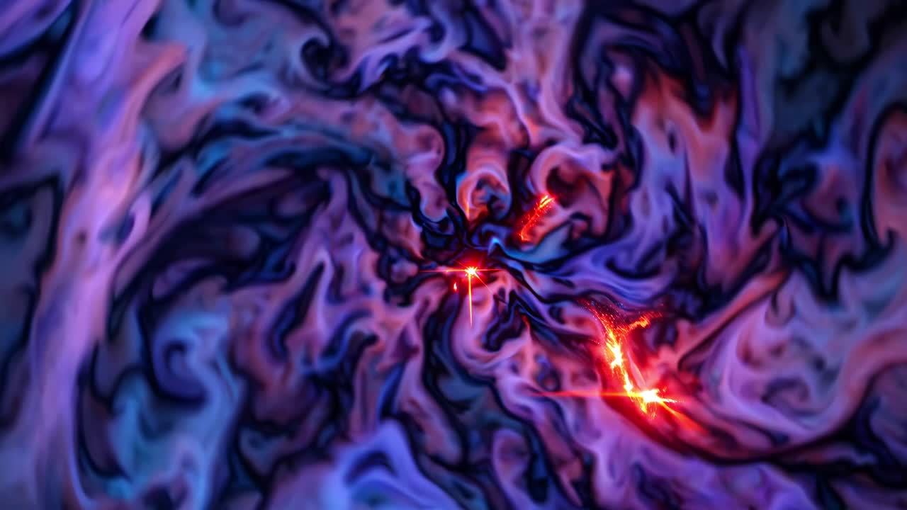 Moody abstract swirl in rich shades of blue and purple, forming a captivating vortex that draws the eye, ideal for backgrounds and enhancing digital art projects with depth