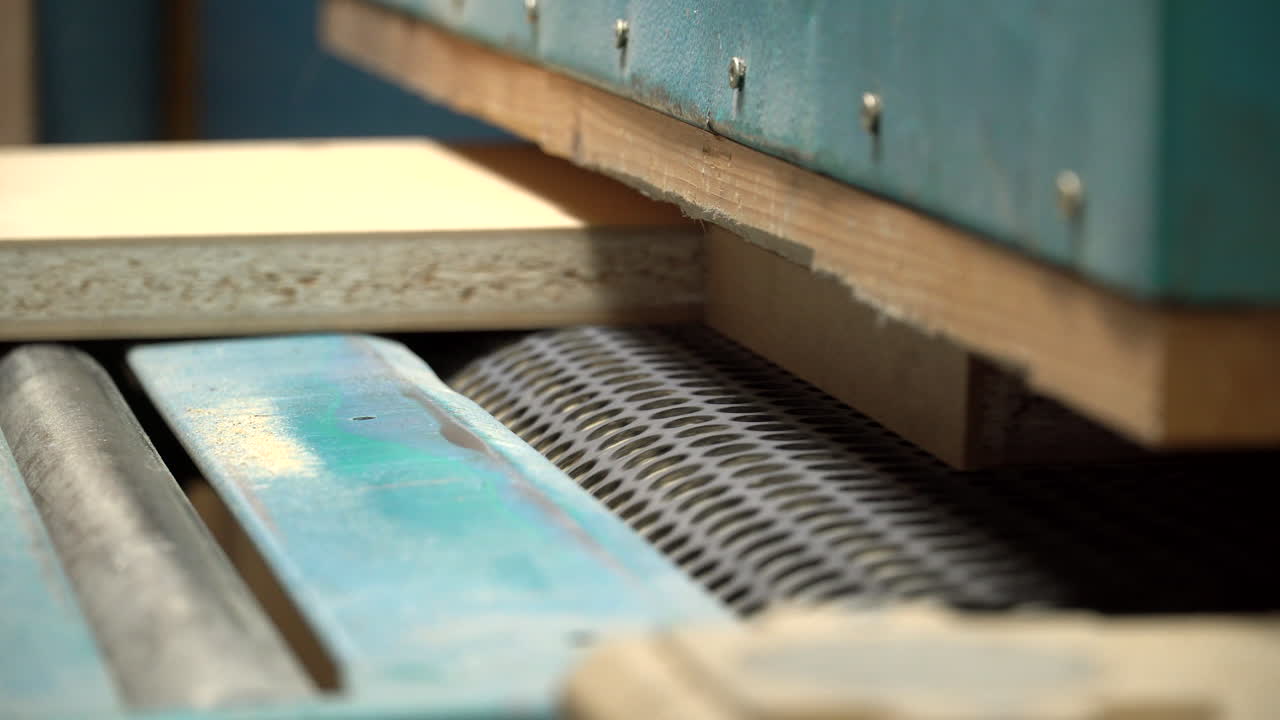 elementi in truciolare dopo il processo di rettifica