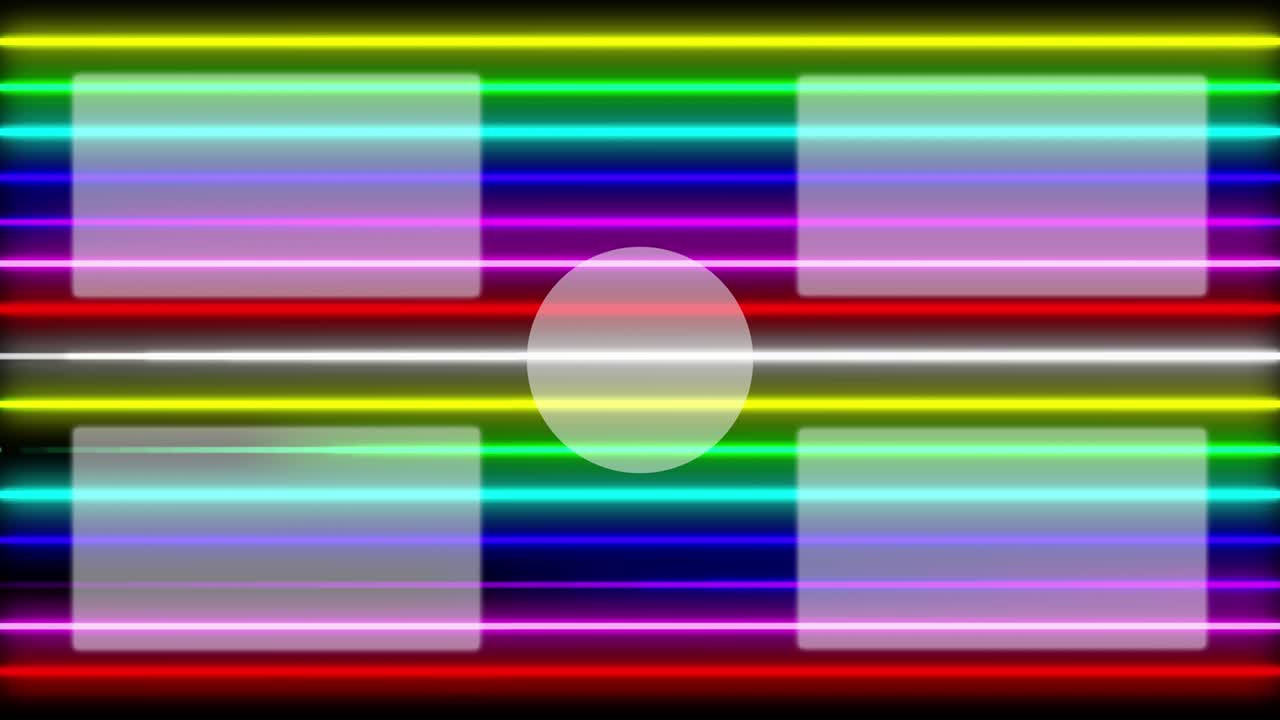 네온 표지판 바 라인 엔드 카드 엔딩 스크린 모션 그래픽