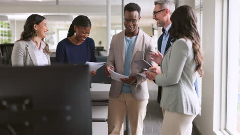 documents, collaboration or business people