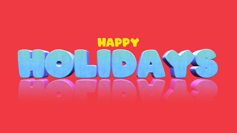 Cartoon-Happy-Holidays-cartoon-text-on-red-gradient