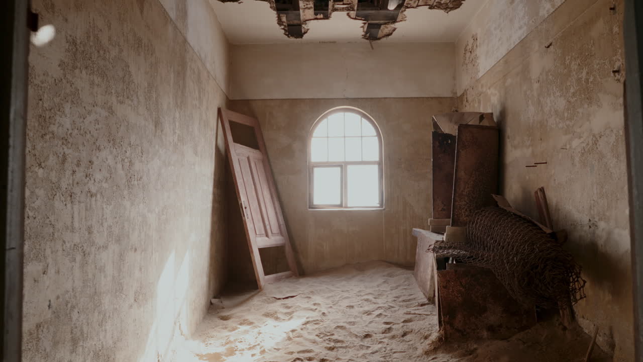 Abandoned Room Filled with Sand