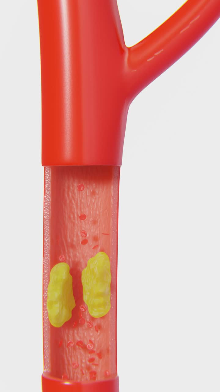 Vídeo vertical de visualización de bloqueo arterial | Vídeo vertical de bloqueo arterial