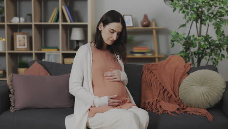 pregnant woman at home