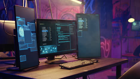 code running on pc in underground base
