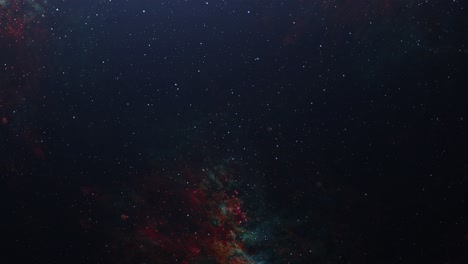 4k flying through star field nebula cloud