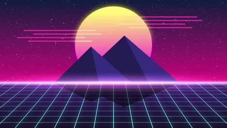 fondos de paisajes retro animados